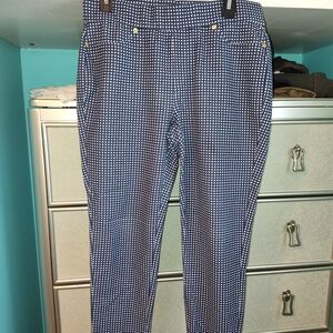Womens Blue Checkered Pants